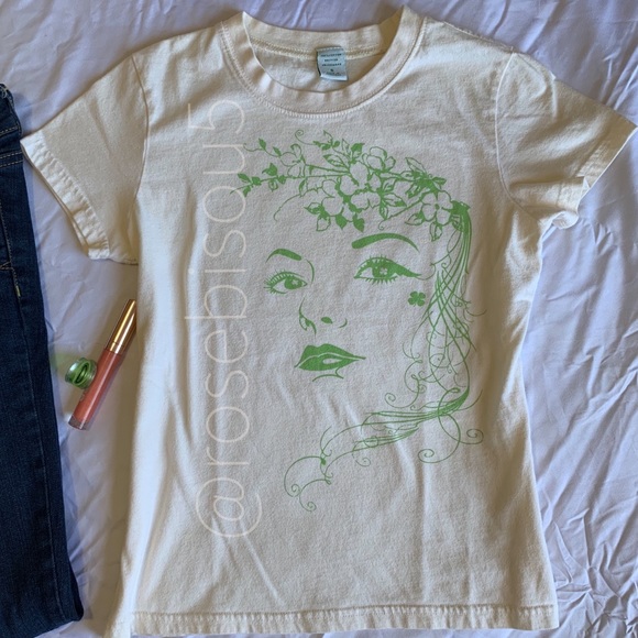 unspecified Tops - 🍀Lucky Clover Graphic Print Tee Short Sleeve